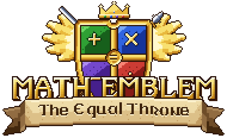 Math Emblem logo with the four-house crest